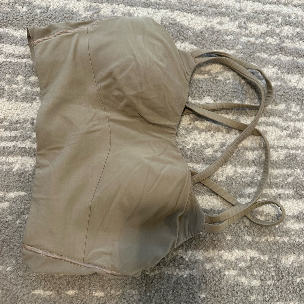 lululemon Beige Strappy Sports Bra